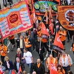TUC's New Deal demo in central London, Saturday 12 May. GMB activists were marching for an end to zero hours contacts, an end to neglect of our public services and an end to Tory austerity.
