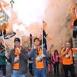 TUC's New Deal demo in central London, Saturday 12 May. GMB activists were marching for an end to zero hours contacts, an end to neglect of our public services and an end to Tory austerity.