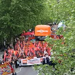 TUC's New Deal demo in central London, Saturday 12 May. GMB activists were marching for an end to zero hours contacts, an end to neglect of our public services and an end to Tory austerity.
